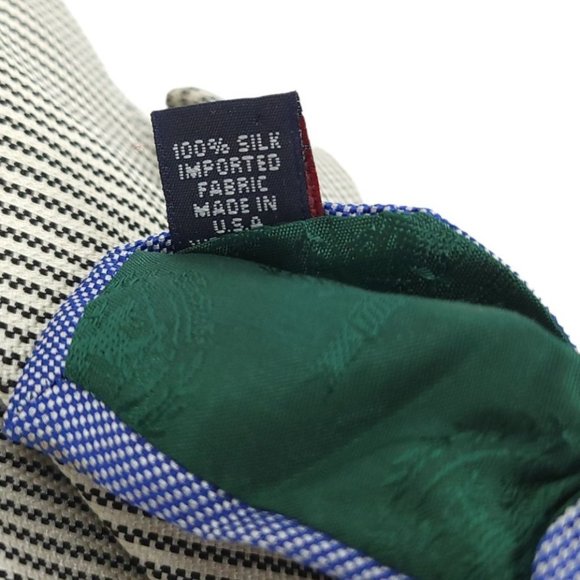 Tommy Hilfiger Silk Ties Black Pin Dot Gray Stripe USA Made Lot of 2 - Picture 9 of 10